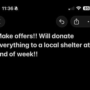 Make Offers - Items Going to Local Shelter